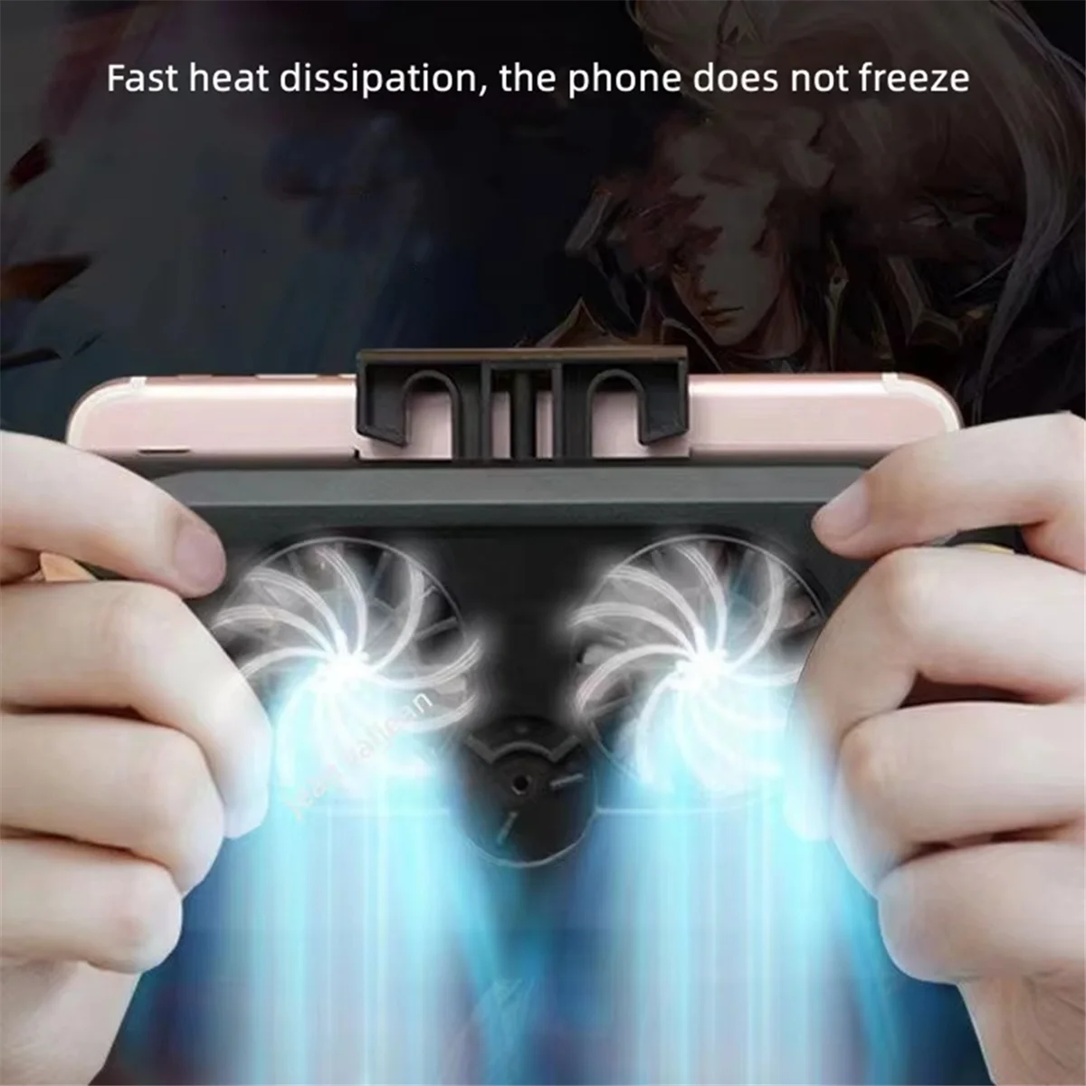 NEW Back Clip Type Phone Cooling Fans Phone Radiator Cell Phone Cooler Stand Holder with 4400mAh Rechargeable Battery