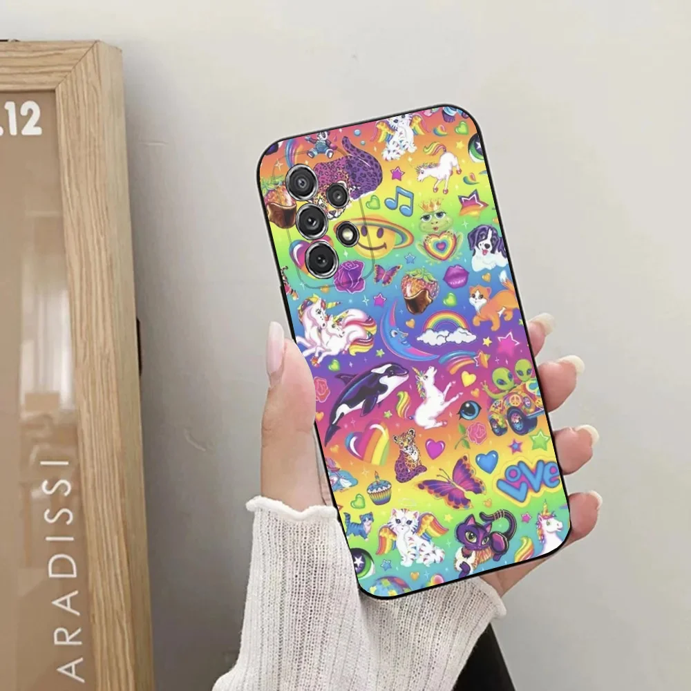L-Lisa Frank Art Phone Case For Samsung Galaxy A20,A21s,A22,A31,A32,A52,A53,A72,73,A80,A91Soft Black Cover image 3