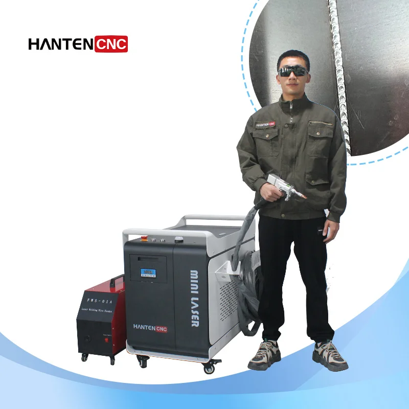 

Hantencnc 4 in 1 Laser Welding Machine Handheld Fiber Welder with Polishing Cleaning Cutting for Stainless Steel