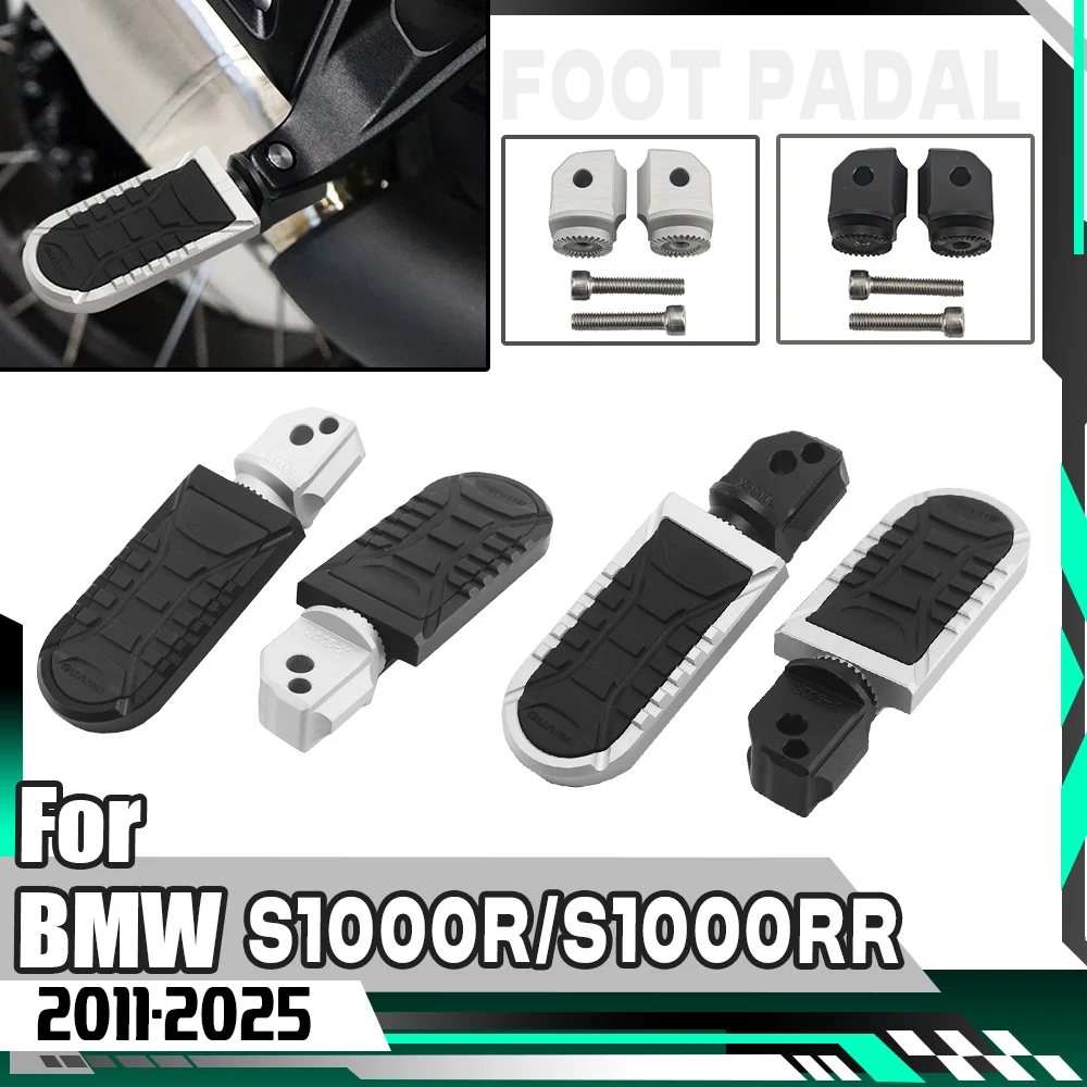 

For Bmw s1000 r S 1000 R S1000R S1000RR S 1000 RR 2011 2025 Adjustable Footpegs Motorcycle Anti-Slip Foot Rest Rear Footboard