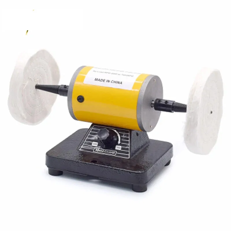 Dental Bench Polisher Lathe, Quiet Motor Grinding Polishing Machine 200W 110-240V 2000-7000rpm for Jewelry Denture