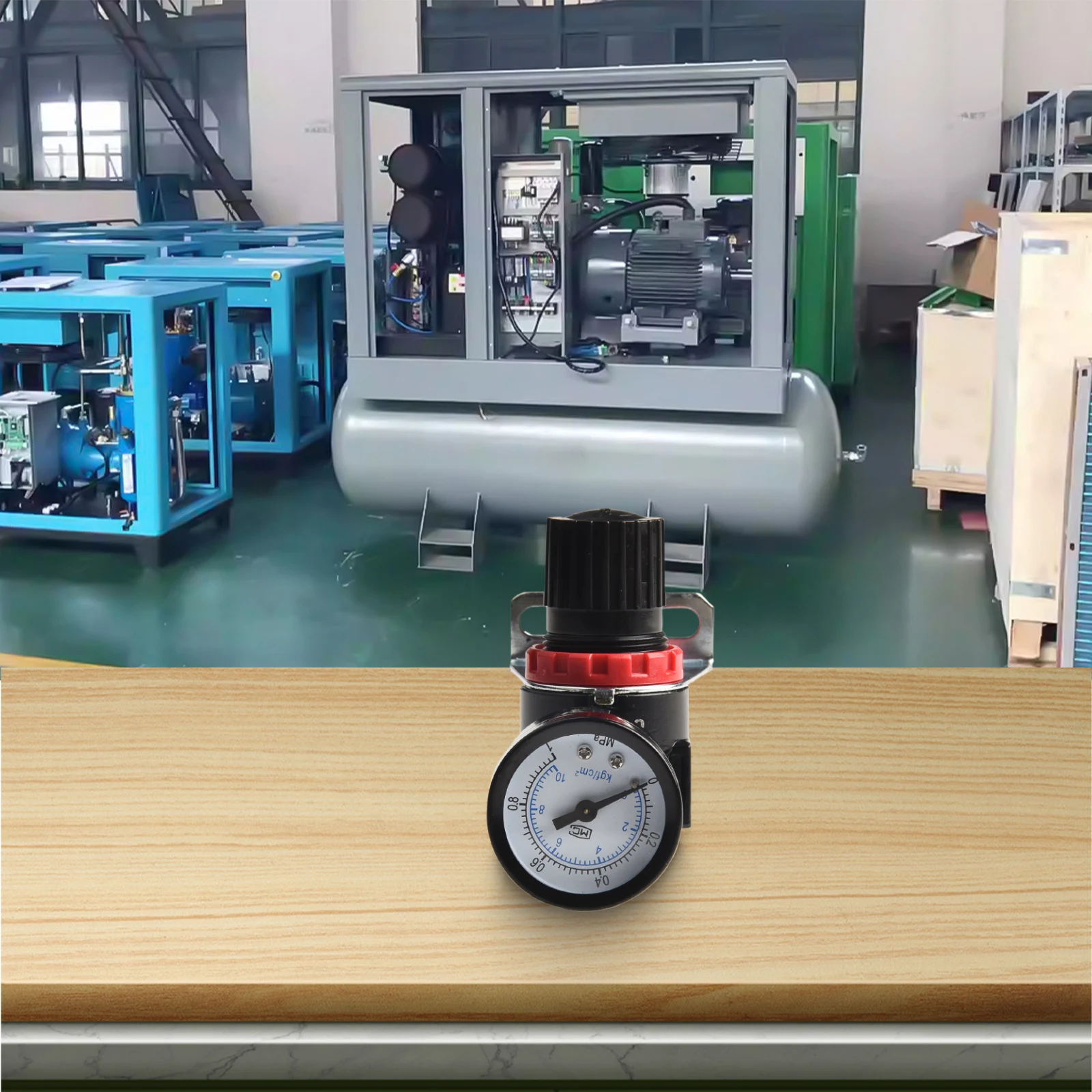 Pressure Reducing Valve AR2000 With Strap Bracket 1/4\'\' Air Pressure Regulator Controller For Compressor 0.05-0.85Mpa