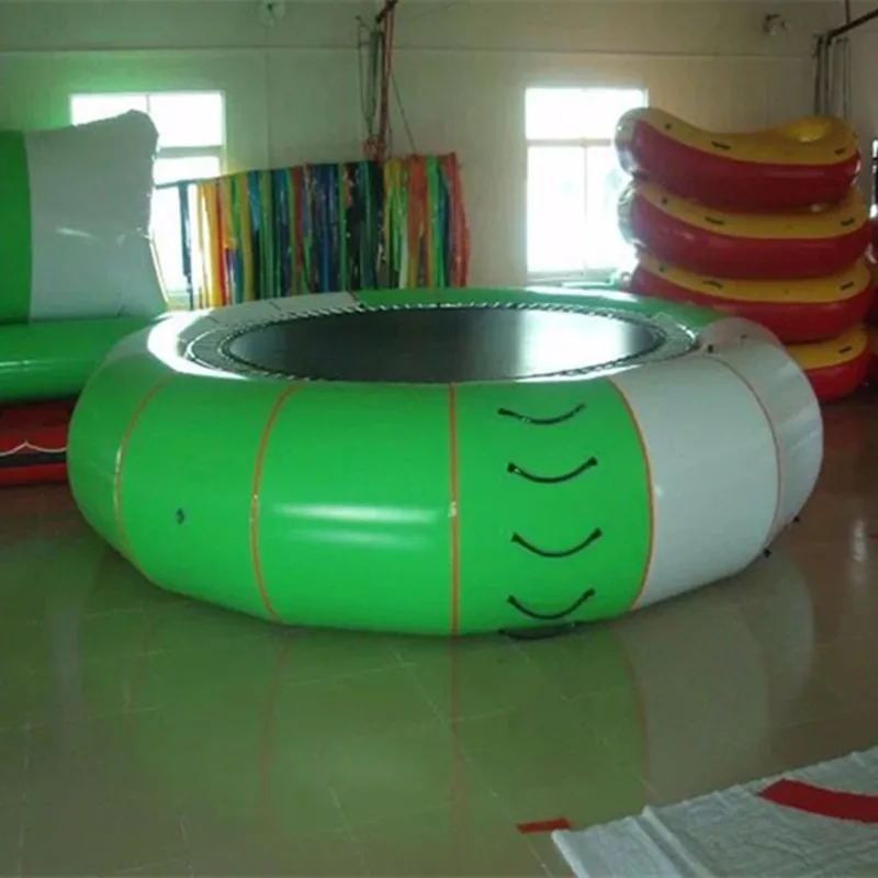 

Free Shipping Water Trampoline 3m Diameter 0.9mm PVC Inflatable Trampoline / Inflatable Bouncer Water Park Used