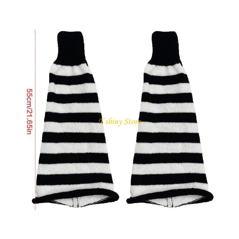 N58F JK 양말 Jk 스타킹 로리타 레그 워머 양말 슬러치 양말 여성 프린트 레그 워머 펑크 로리타 무릎 양말 고딕 롱 양말