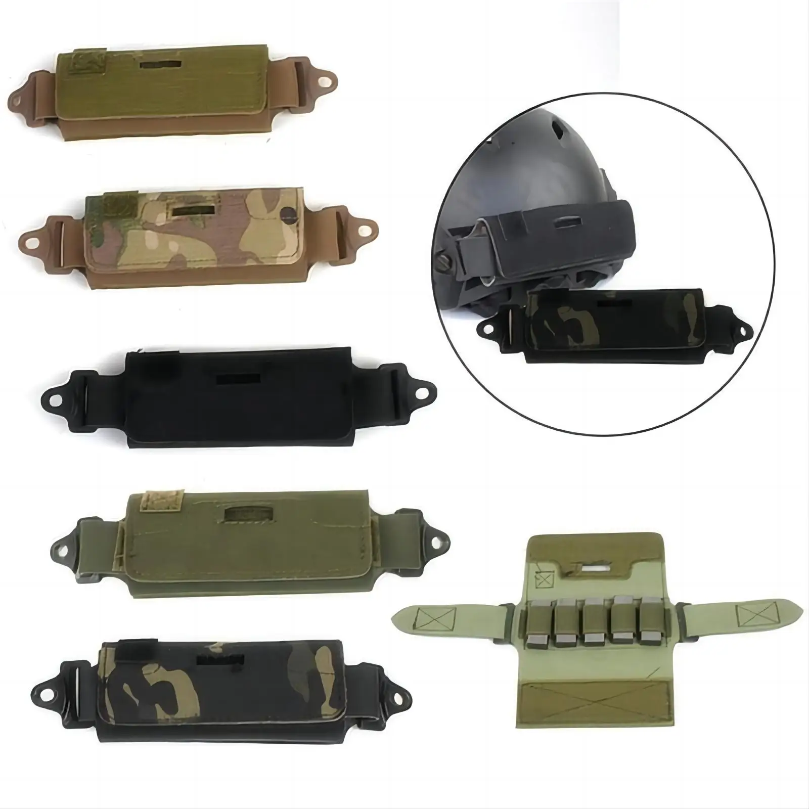 Tactical Helmet Accessory Bag Counterweight Bag FAST BJ PJ MH Outdoor Riding Helmet Balance Bag Battery Pack