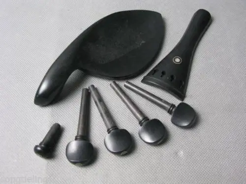 3 Sets of Ebony Viola Fitting - with Viola chinrest, tailpieces, Pegs,end