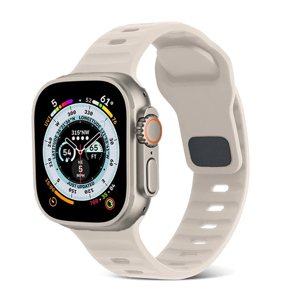 

Silicone Strap For Apple Watch Band Ultra 10 9 8 7 6 5 4 Sports band Bracelet iWatch 49mm 45mm 44mm 41mm 42mm 46mm 40mm Correa