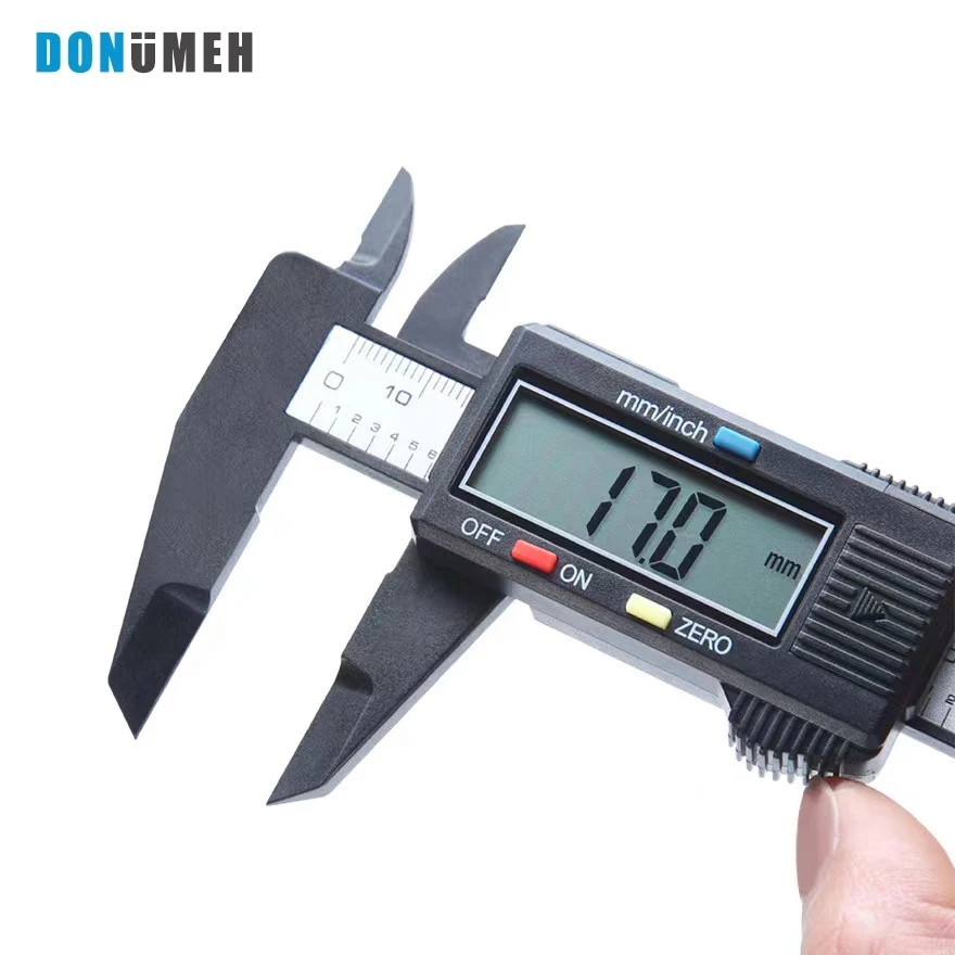 DONUMEH 150mm Vernier Caliper Electronic Digital Caliper Carbon Fiber Dial  Gauge Micrometer Measuring Tool Digital Ruler