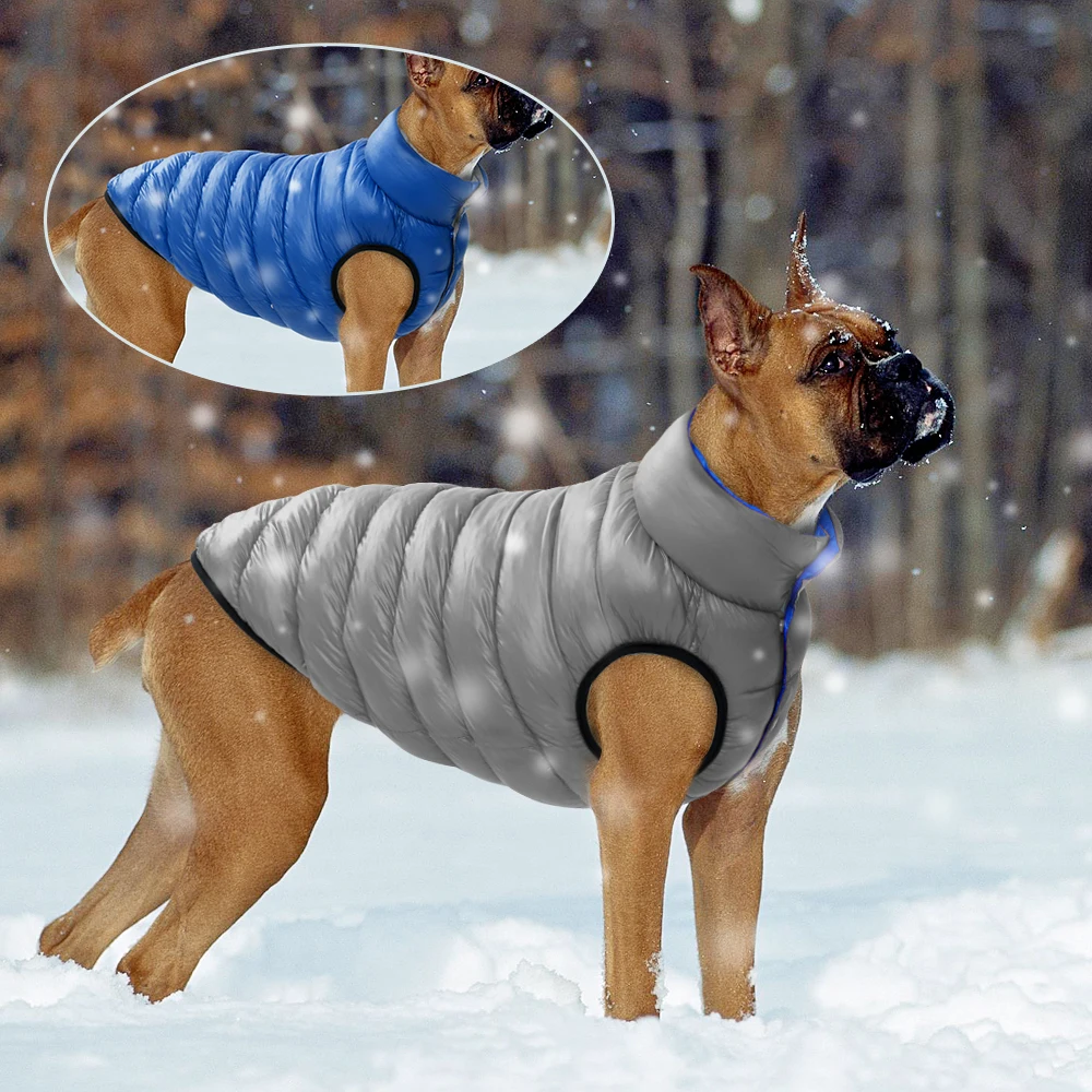 Weiche Winter-Hundejacke, Kleidung, wendbar, Winter-Hundeweste, Mantel, dicke Haustierkleidung, wasserdichtes Outfit für kleine, mittelgroße und große Hunde – Detail 18