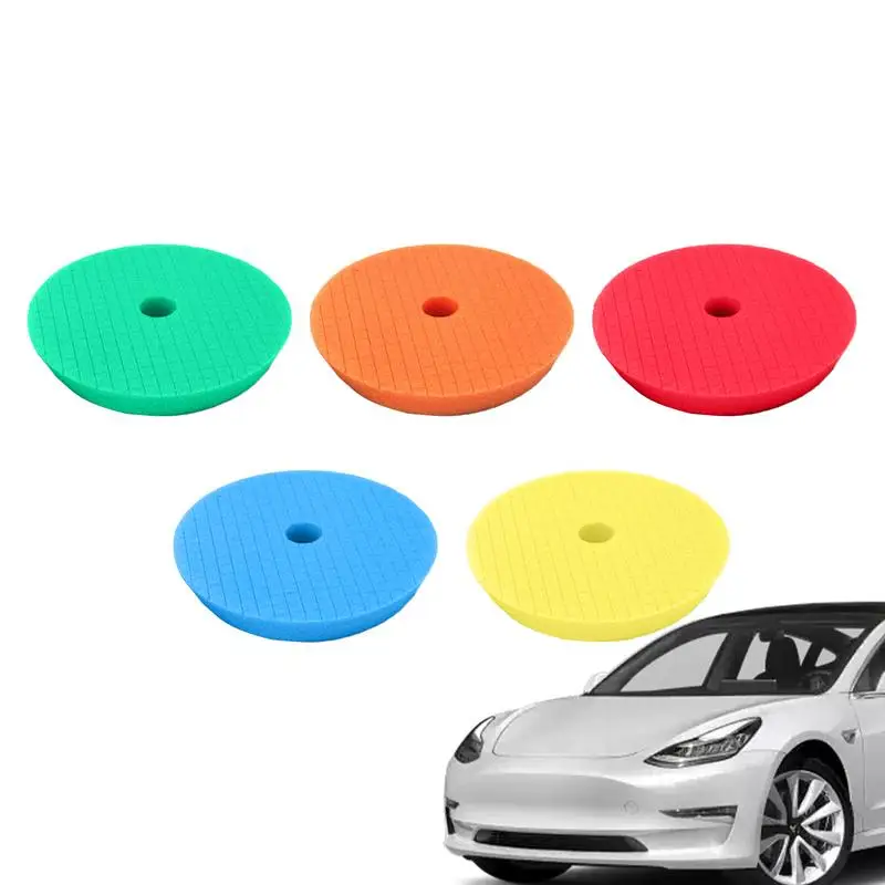 

Vehicle Buffing Pads 5Pcs Sponge Waxing Pads Wax Buffer Polish 6 Inch Detailing Pads Buffing Pad For Car Buffer Polisher