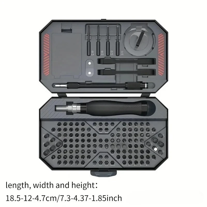 Chrome Vanadium Steel, Versatile for Electronics, Furniture DIY Repair 145 Screwdriver Set Bit Kit with Magnetic Driver