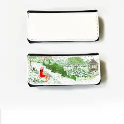 5pcs/lot Sublimation Blanks PU Glasses Case Box For Glasses Storage