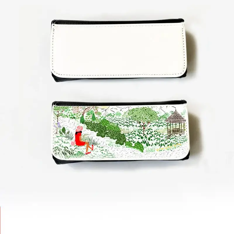 Free Shipping 5pcs/lot Sublimation Blanks PU Glasses Case Box For Glasses Storage