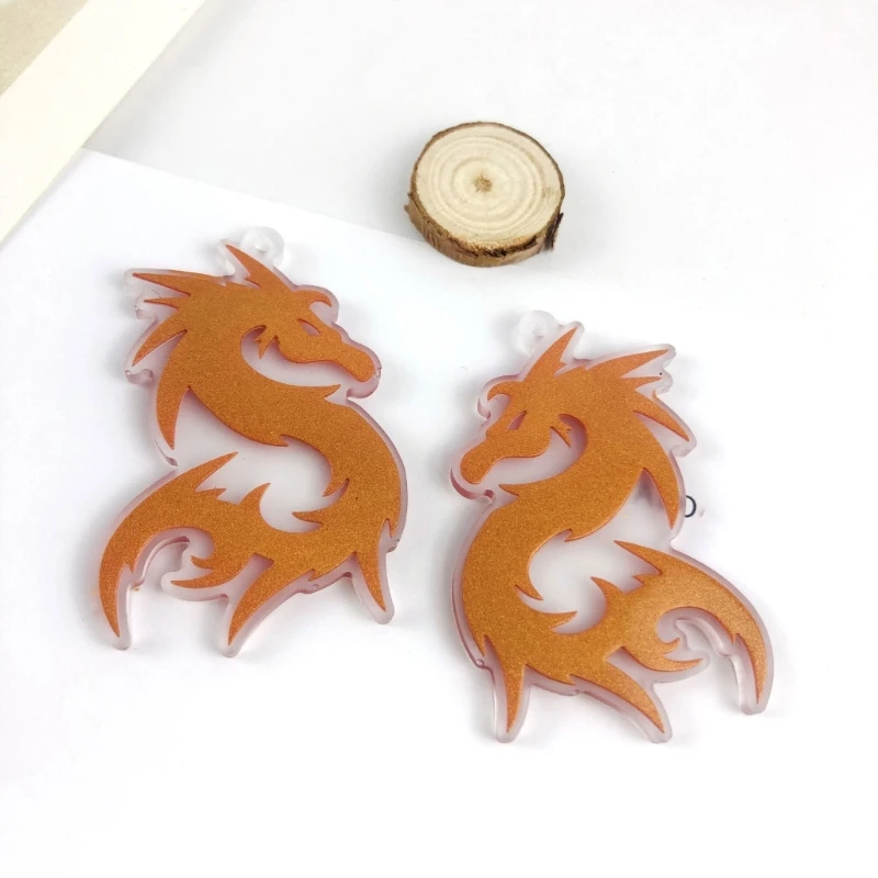 6Pcs Diy Dragon Assembled Earrings Mold Pendants Epoxy Mold for DIY Craft N58F