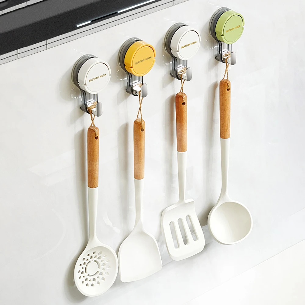 Creative suction cup hook, no punching, bathroom door, no trace, vacuum adhesive hook, kitchen storage rack