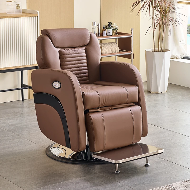 

Hairdressing salon chairs can be folded down, hairdressing and beauty chairs can be raised and lowered, and large chassis hair