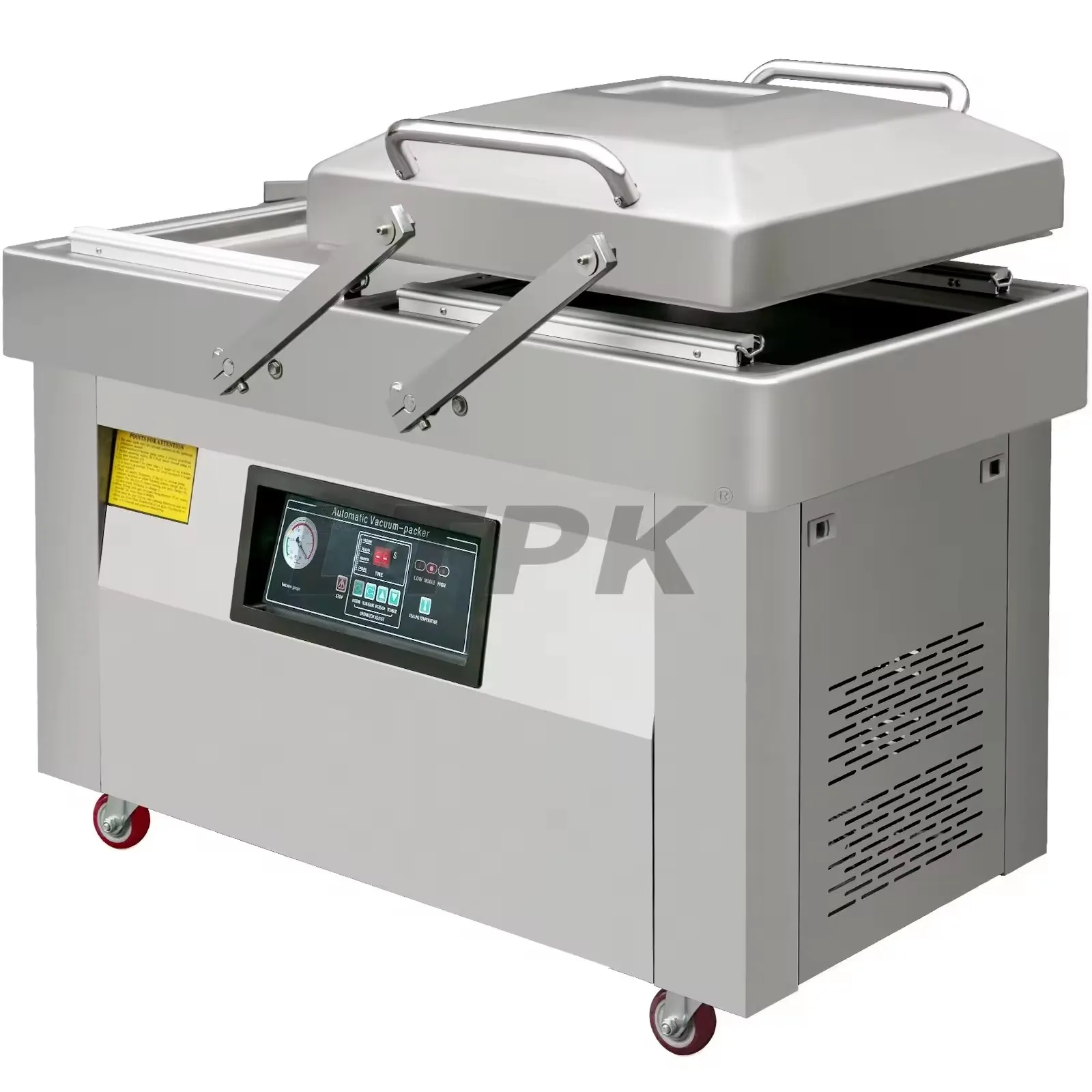 

DZ600 Commercial Automatic Double Chamber Nitrogen Gas Flushing Food Vegetable Meat Vacuum Sealer Packing Machine