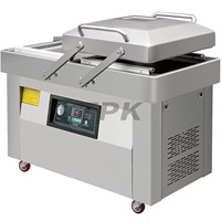 DZ600 Commercial Automatic Double Chamber Nitrogen Gas Flushing Food Vegetable Meat Vacuum Sealer Packing Machine