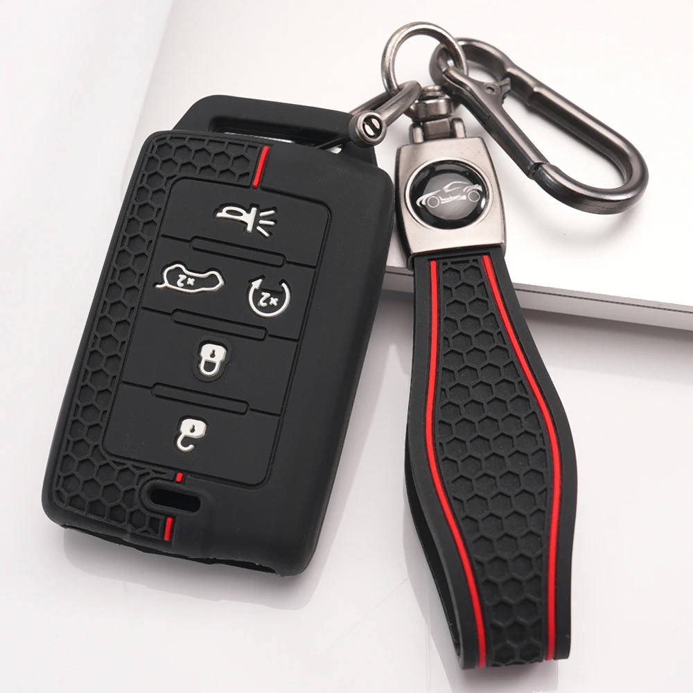 Remote Key Protector With Lanyard For Jeep Grand Cherokee Wrangler Compass Patriot Cherokee Renegade Commander Gladiator Liberty
