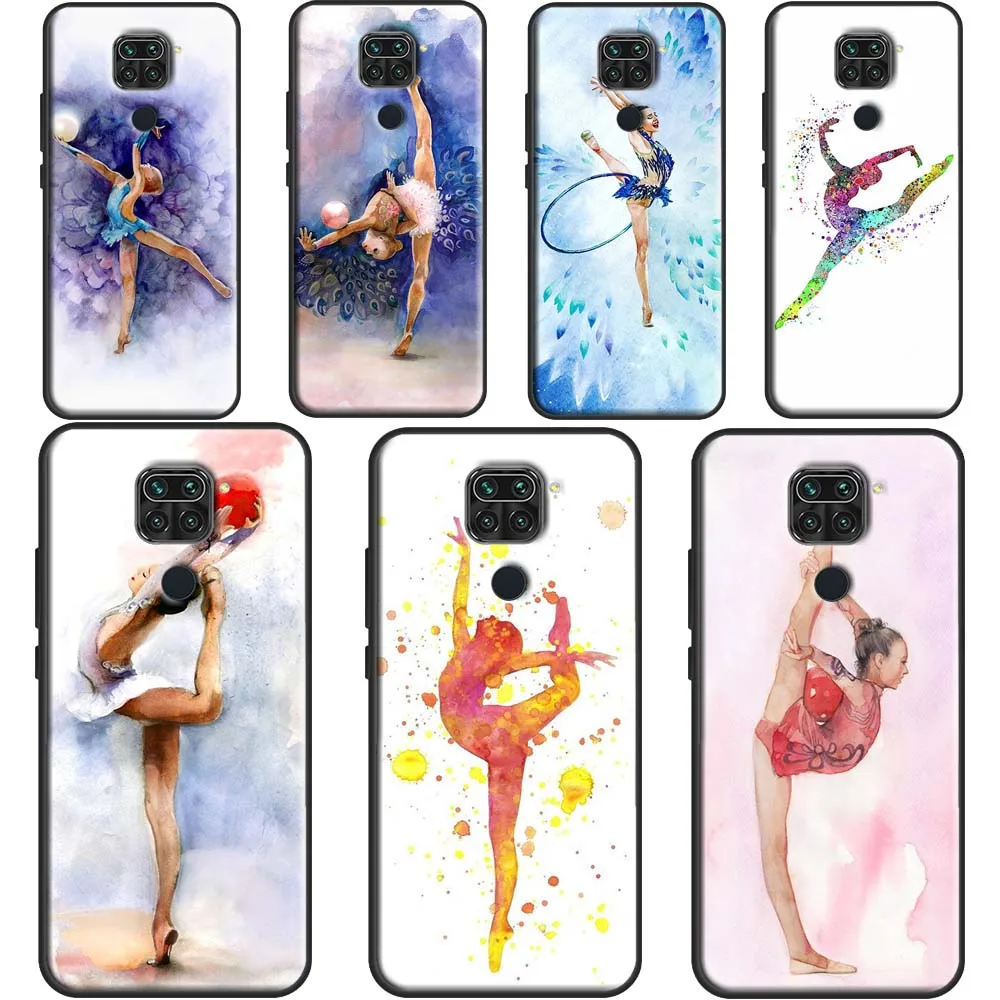 Gymnastics Oil Painting Phone Case For Xiaomi Redmi Note 11 Pro 7 8 9 10 Pro 9S 10S Cover For Redmi 10 9 9A 9C 9T