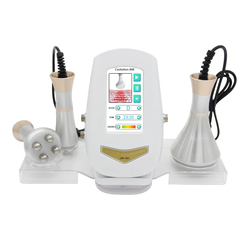 3IN1 80k Cavitation RF Vacuum Machine Weight Loss Skin Tightening Cellulite Remover Body Sculpting Liposuction Fat Burn Device