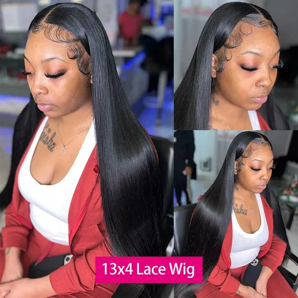 Rosabeauty 30 40 Inch 13X4 13x6 Straight Hair Lace Front Wig Human Hair Frontal 5X5 Glueless Ready to Wear Wigs 250% Dla Kobiet