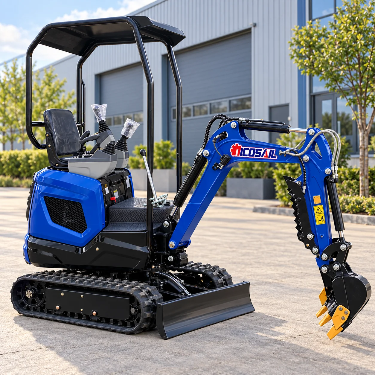 1.2T Small Excavator Compact Digging Machine for Fence Installation Drainage Repair Property and Residential Work
