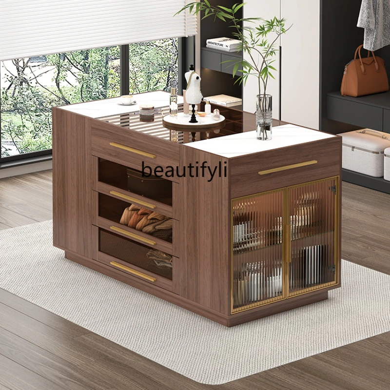 

Simple Cloakroom Island Cabinet Display Cabinet Household Double-Sided Locker Bedroom Chest of Drawers