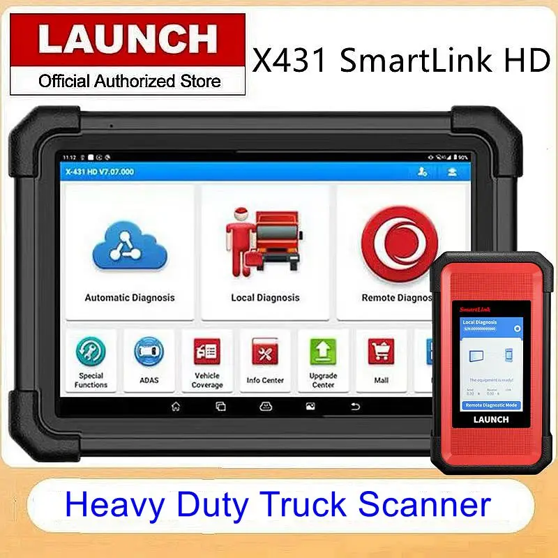 LAUNCH X431 V+ SmartLink HD Heavy Duty Truck Diagnostic Scanner Diesel Machinery Bus Scan Tool Global Version