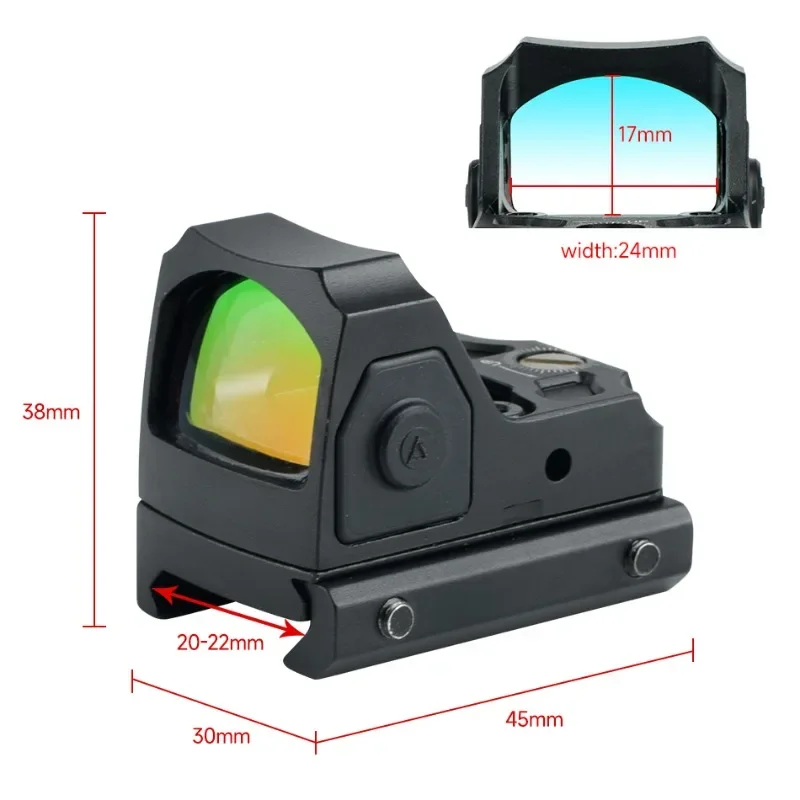 Imagem -05 - Tactical Red Dot Reflex Sight com Sensor de Movimento Baixo Consumo de Energia Visão Óptica Auto Shutdown Pistola G17 Ar15