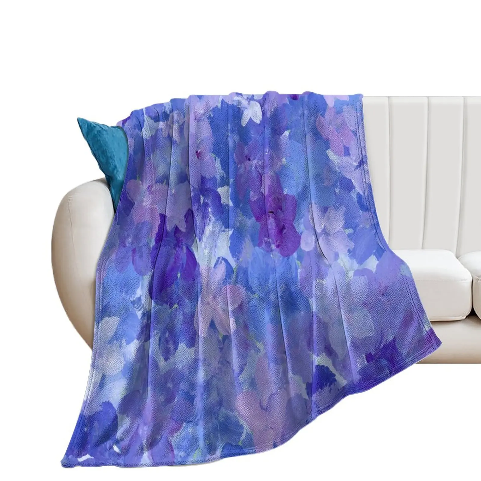 

Periwinkle Explosion Throw Blanket for sofa Luxury Designer Blankets