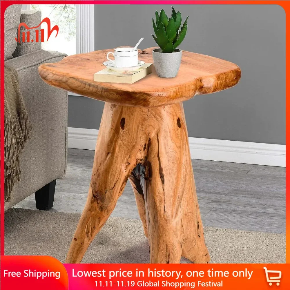 

Solid Wood End Table, 18.9 Inch Mushroom Side Table, for Garden, Yard, Living Room, Bedroomend Tables in The Living Room