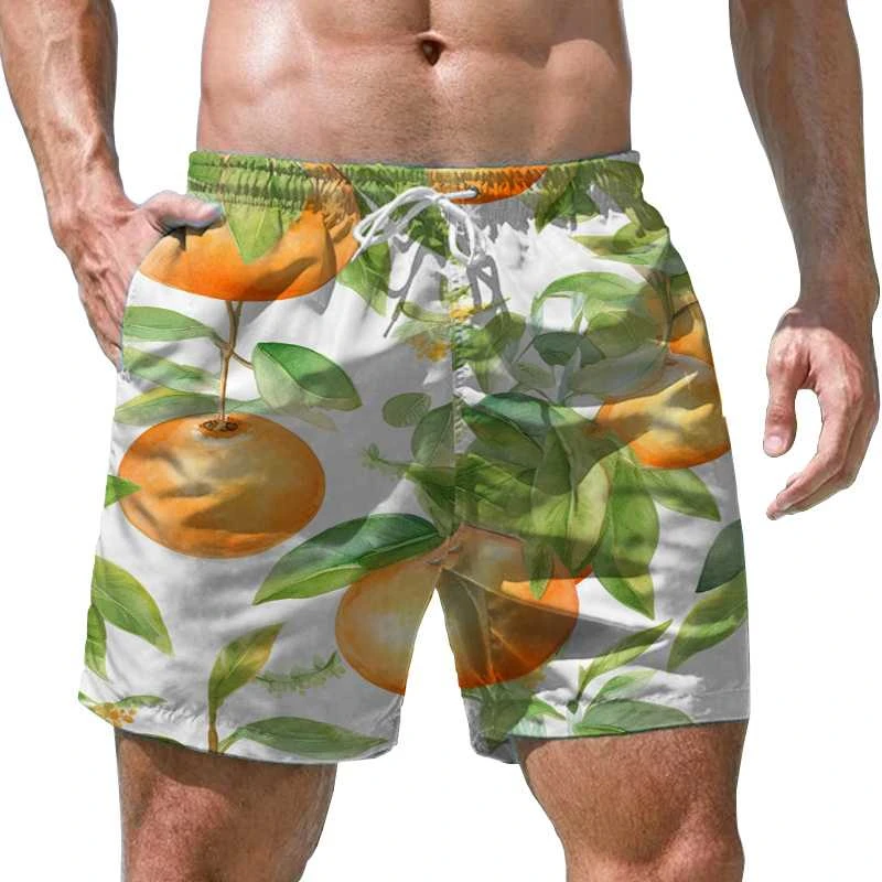 Beach Shorts Mens Funny 3D Short Pants Fruits Print Beach Shorts Rock Streetwear Shorts Male High Quality Breathable Short Pants