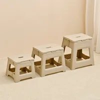 HTMCK New Folding Stool with Integrated Design, Lightweight & Thickened Structure, Portable for Home, Camping and Fishing 4