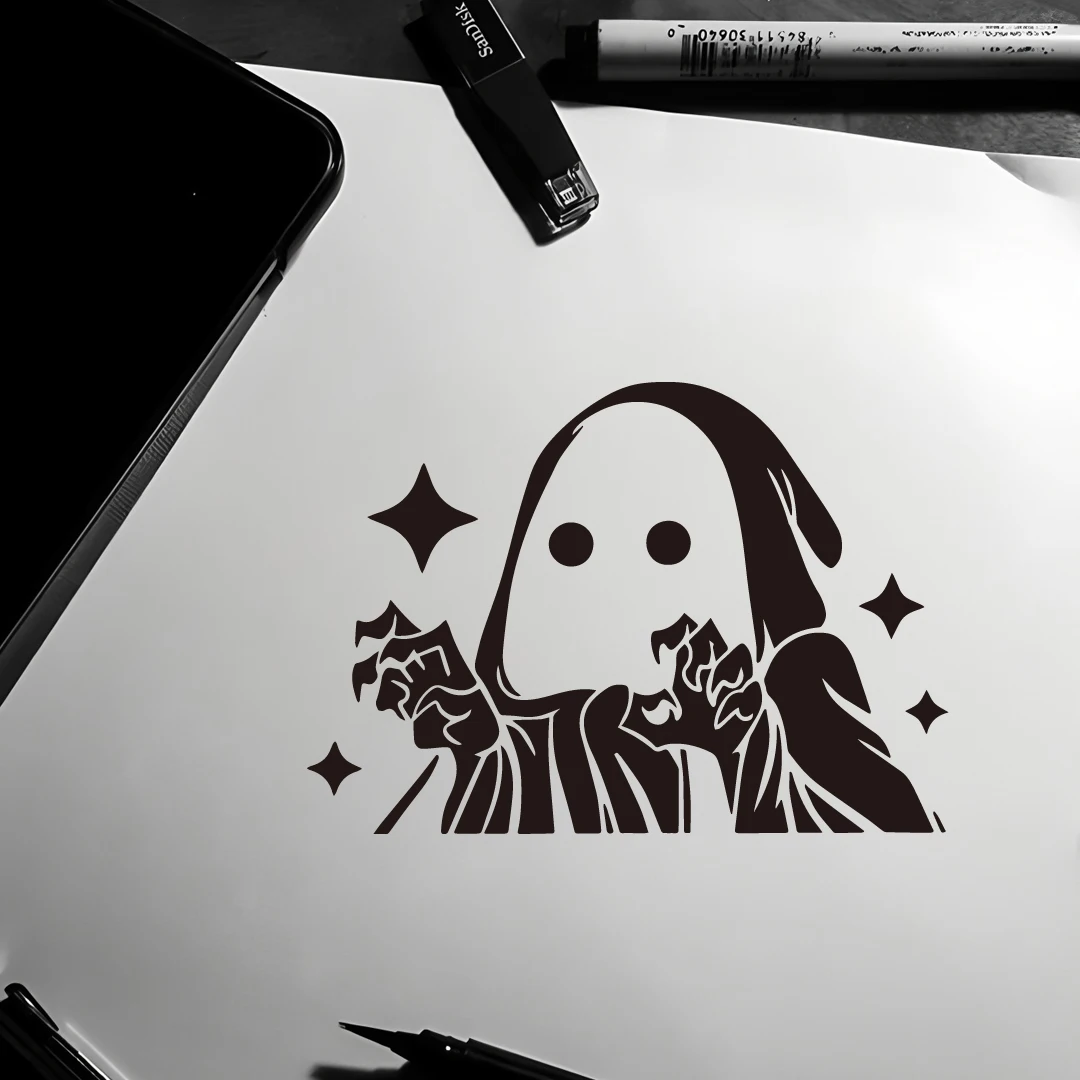 Cute Sparkle Grim Reaper High Quality Car Sticker Spooky Fun Decal Styling Accessories for Vehicle Motorcycle Window