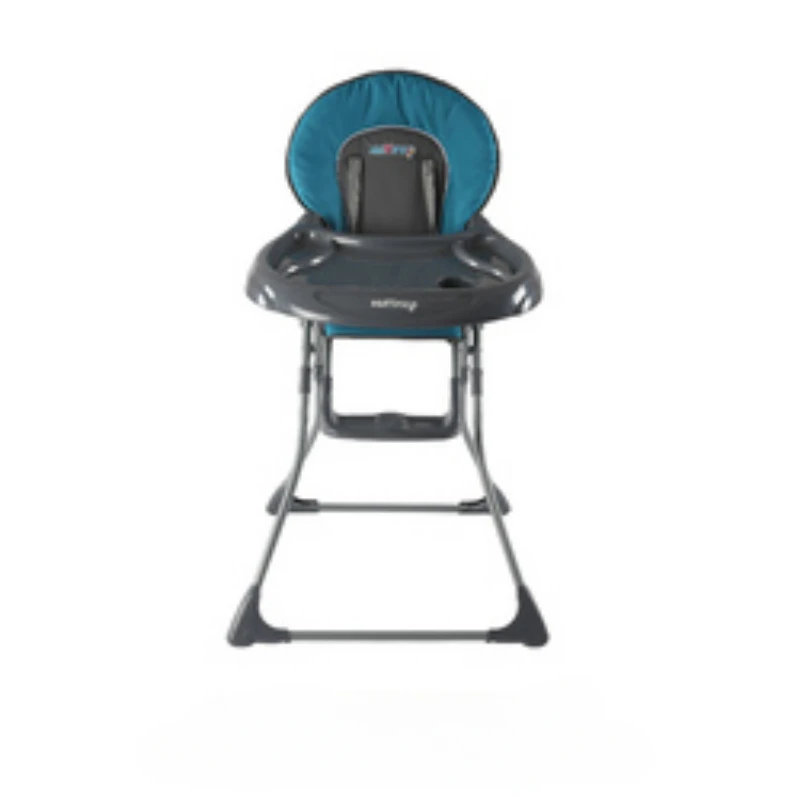 Dining Kid's Feeding Chair Grey Color Travel Seating Baby High Chair Convertible With Cushion Cover