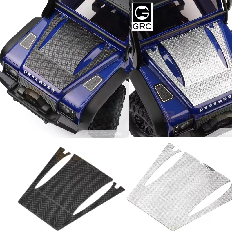 TRX4M Metal Hood Skid Plate Trim for 1/18 RC Crawler Car Traxxas TRX4-M Defender Upgrade Accessories