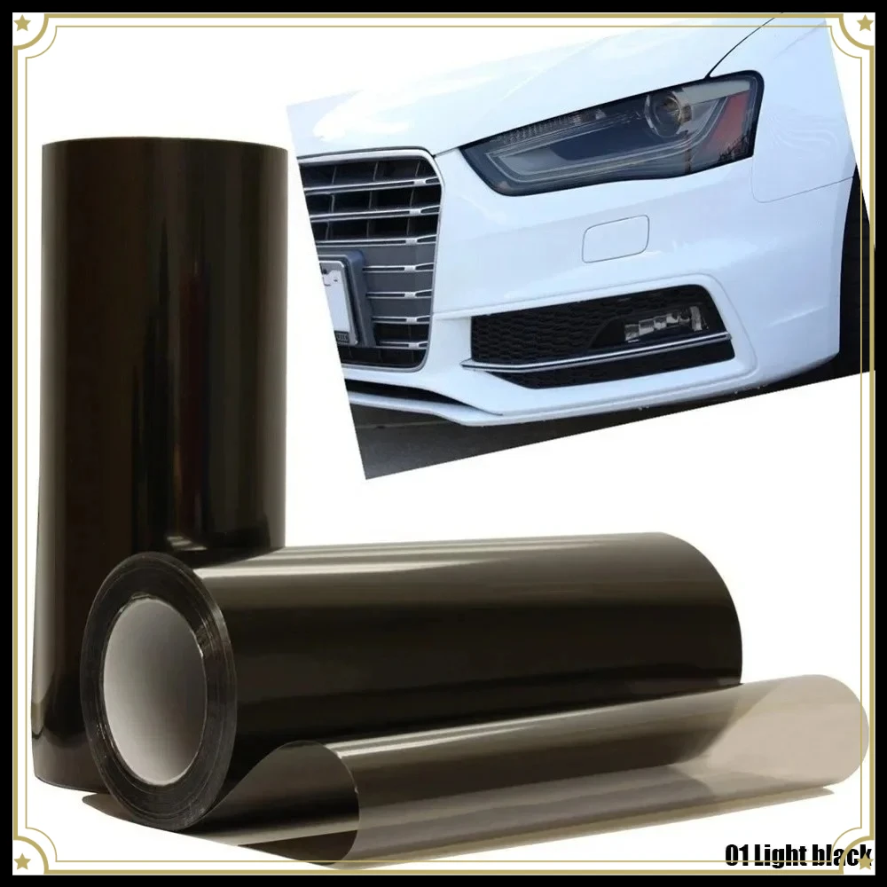 

Gloss Transparent Light Black Smoke PVC Film Tint 30 X200cm Headlight Taillight Wrap Cover Film Foil Sticker Cover Car Styling