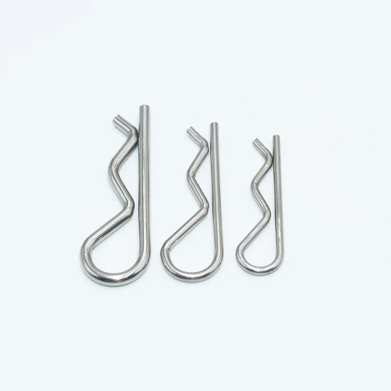 A2 304 Stainless Steel R Shaped Spring Cotter Clip Pin 1.6mm 1.8mm 2mm 3mm 4mm 5mm Dia Fastener Hardware for Repairing Cars