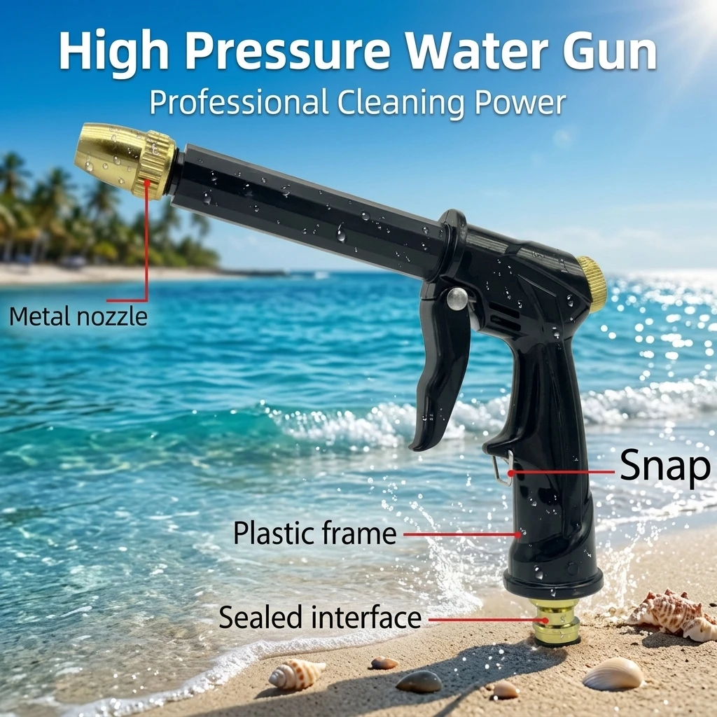 Adjustable Garden Hose Nozzle Spray Car Washing And Pet Cleaning Tools Garden Nozzle High Pressure Water Hose Nozzle Spray