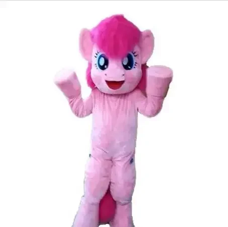 Christmas New Adult Cute Deluxe Little Pink Pony Pinkie Pie Horse Mascot Costume Christmas Fancy Dress Halloween Mascot Costu