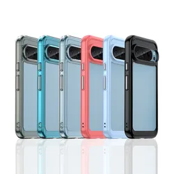 For Google Pixel 9 Pro Case For Google Pixel 8A 7A 6A 7 8 9 Pro Cover Colorful Soft Edge Silicone Transparent Shockproof Bumper