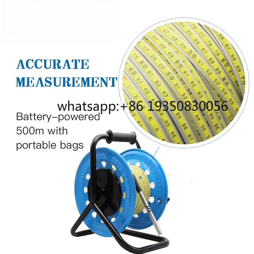 100m Water Level Measurement Tape for Deep Well, Oil Tank & Borehole-Stainless Steel Dip Meter with Brass Weight view 3