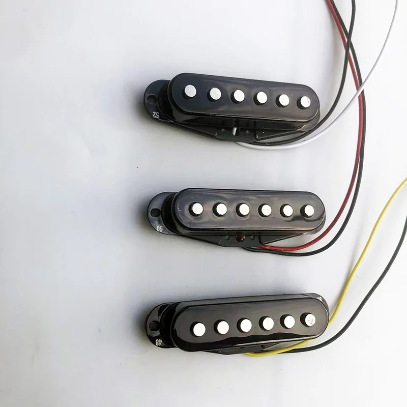 SSL-1 RWRP Single-Coil Pickup Bridge Middle Neck For Stratocaster Style Electric Guitar 3 sztuk/zestaw Czarne logo do druku