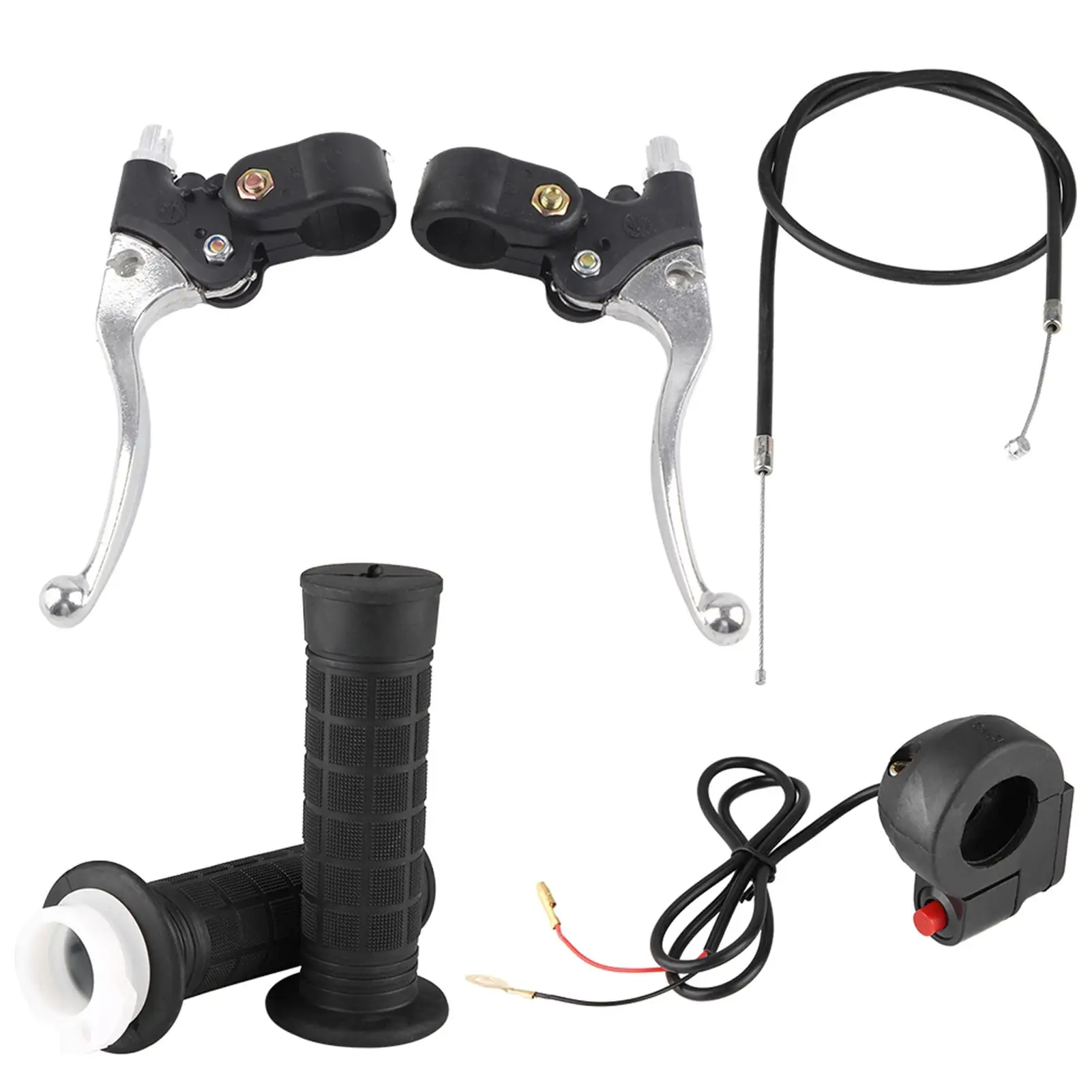 

Handle Grips Kill on/off Switch Throttle Brake Levers Kit for pocket Bike for Mini Motorcycle