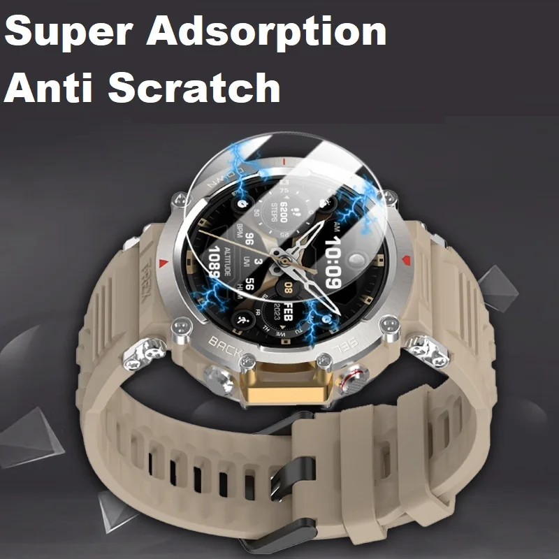 5PCS Smart Watch Screen Protector for Amazfit T-Rex Ultra Tempered Glass Anti-Scratch Protective Film