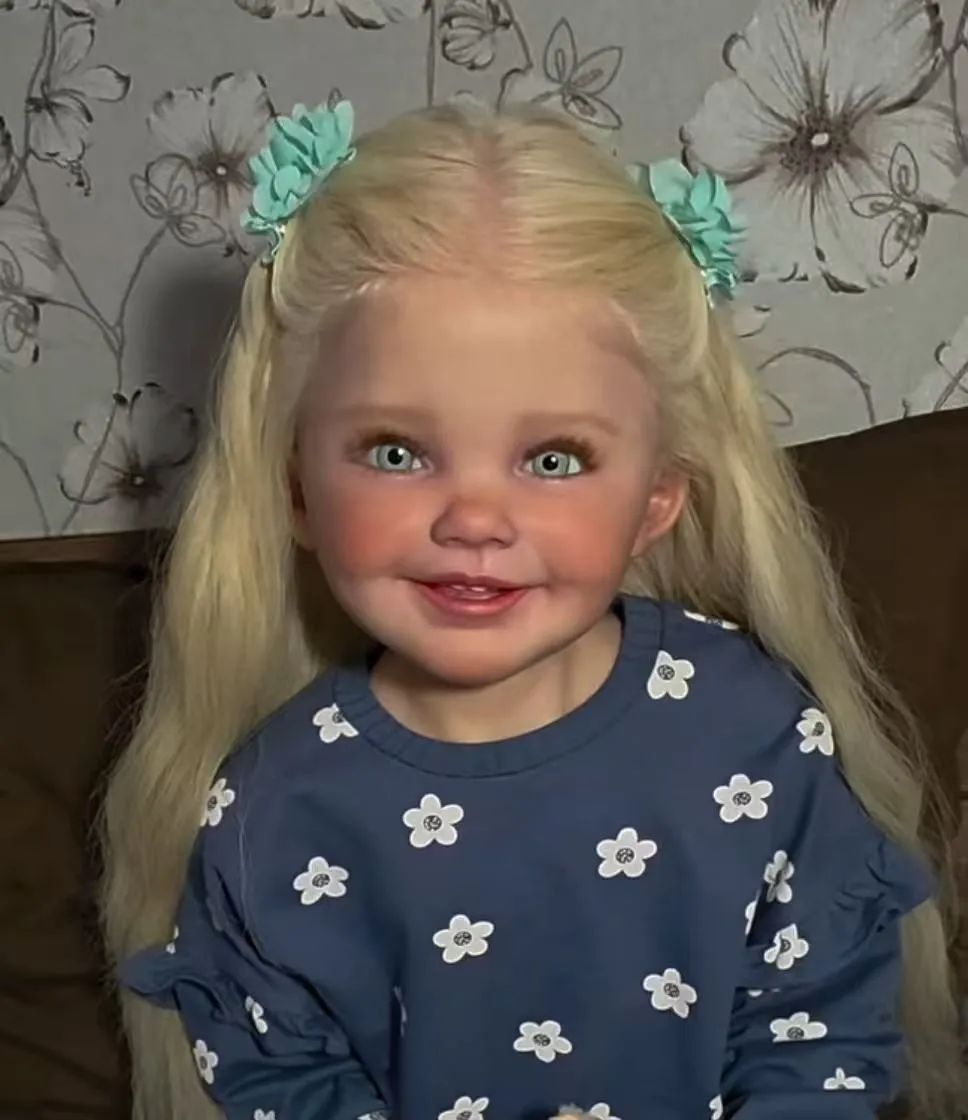 42in Sweet Girl Toddler Reborn Doll Kits Rooted Hair Collect Toy Gift