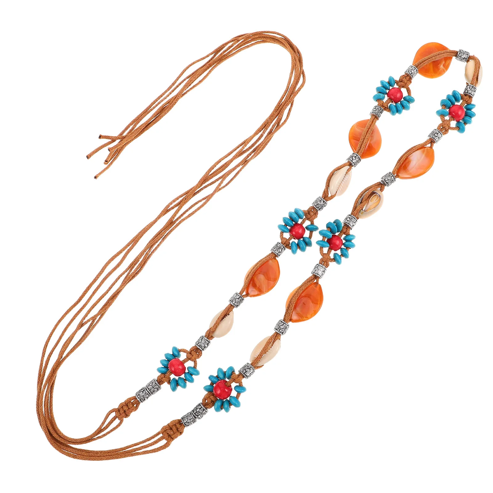 

Boho Waist Chain Braided Adjustable Rope Belt Vintage Decorative Chain Belts for Women Decorative Belt Waist Accessories
