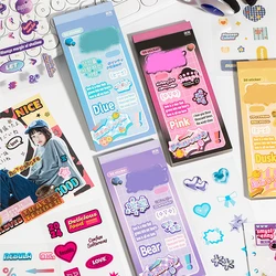 Mr. Paper 4Style 50Pcs/bag Colorful Candy PET Sticker Book DIY Handbook Scrapbook Phone Case Photo Frame Calendar