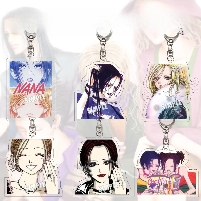 Oosaki Nana Koumatsu Nana Anime Peripheral Sandwich Double-sided Acrylic Keychain School Bag Pendant Comic Exhibition Gifts